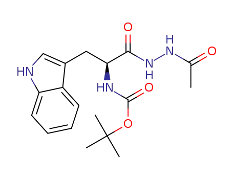 tert-butyl (S)-(1-(2-acetylhydrazineyl)-3-(1H-indol-3-yl)-1-oxopropan-2-yl)carbamate