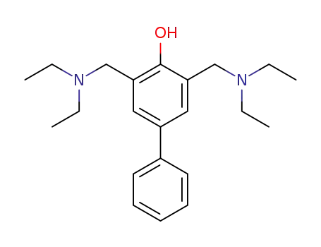 Molecular Structure of 123380-99-4 ([1,1'-Biphenyl]-4-ol, 3,5-bis[(diethylamino)methyl]-)