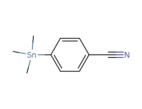 Molecular Structure of 58666-77-6 (Benzonitrile, 4-(trimethylstannyl)-)