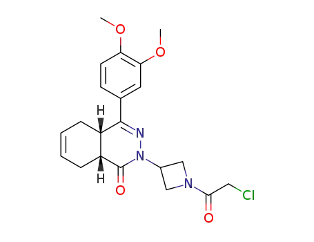 (4aS,8aR)-2-(1-(2-chloroacetyl)azetidin-3-yl)-4-(3,4-dimethoxyphenyl)-4a,5,8,8a-tetrahydrophthalazin-1(2H)-one