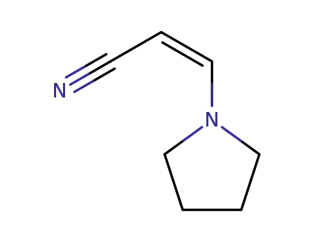 Molecular Structure of 128957-41-5 (2-Propenenitrile,3-(1-pyrrolidinyl)-,(Z)-(9CI))