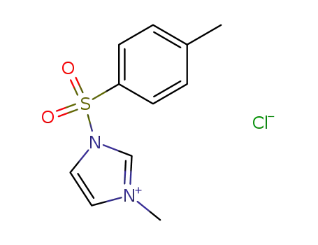 Molecular Structure of 29981-92-8 (1H-Imidazolium, 1-methyl-3-[(4-methylphenyl)sulfonyl]-, chloride)