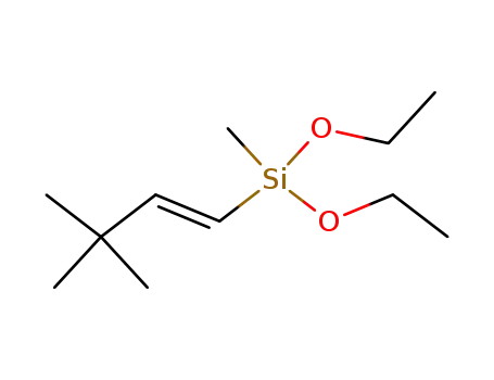 Molecular Structure of 89984-54-3 (Silane, (3,3-dimethyl-1-butenyl)diethoxymethyl-)