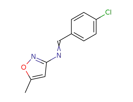 Molecular Structure of 88812-63-9 (3-Isoxazolamine, N-[(4-chlorophenyl)methylene]-5-methyl-)