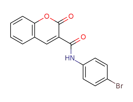 Molecular Structure of 74555-99-0 (2H-1-Benzopyran-3-carboxamide, N-(4-bromophenyl)-2-oxo-)