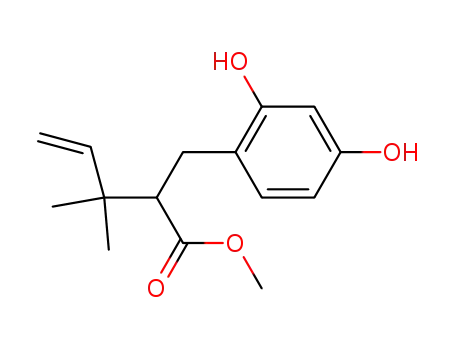 2-(2,4-Dihydroxy-benzyl)-3,3-dimethyl-pent-4-enoic acid methyl ester