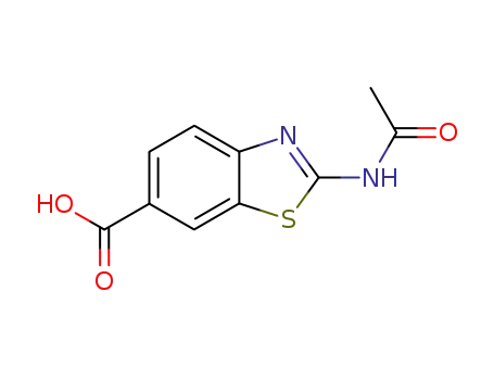 Molecular Structure of 100817-94-5 (2-ACETYLAMINO-BENZOTHIAZOLE-6-CARBOXYLIC ACID)