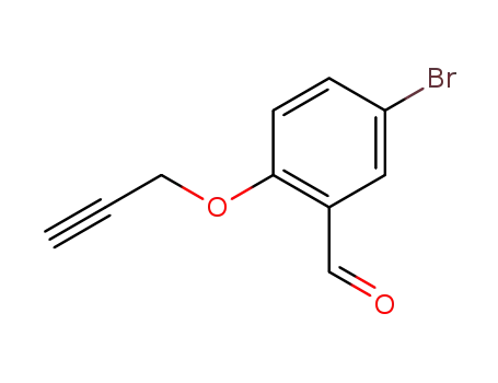 Molecular Structure of 122835-14-7 (5-BROMO-2-(PROP-2-YNYLOXY)BENZALDEHYDE)