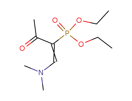 Molecular Structure of 98934-28-2 (Phosphonic acid, [1-[(dimethylamino)methylene]-2-oxopropyl]-, diethyl
ester)