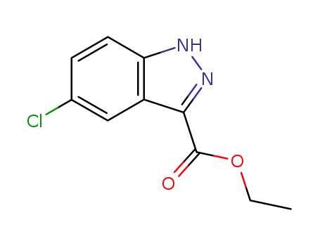 Molecular Structure of 1081-05-6 (5-CHLORO-1H-INDAZOLE-3-CARBOXYLIC ACID ETHYL ESTER)