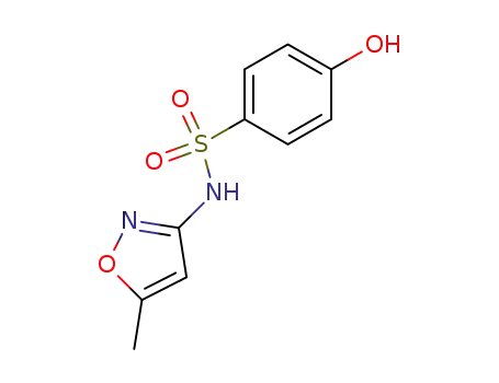 Molecular Structure of 141233-20-7 (Benzenesulfonamide, 4-hydroxy-N-(5-methyl-3-isoxazolyl)-)