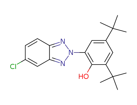Molecular Structure of 3864-99-1 (2-(2'-Hydroxy-3',5'-di-tert-butylphenyl)-5-chlorobenzotriazole)