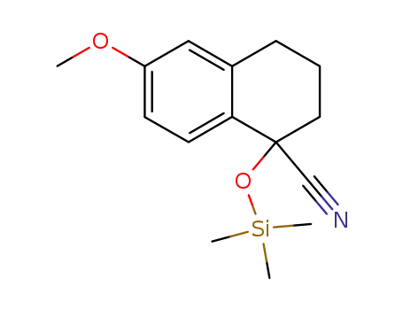 Molecular Structure of 80859-07-0 (6-methoxy-1-[(trimethylsilyl)oxy]-1,2,3,4-tetrahydronaphthalene-1-carbonitrile)