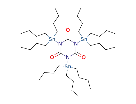 Molecular Structure of 752-58-9 (1,3,5-Tris(tributylstannyl)-1,3,5-triazine-2,4,6(1H,3H,5H)-trione)