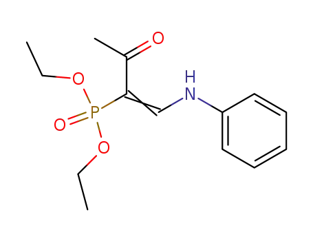 {2-Oxo-1-[1-phenylamino-meth-(E)-ylidene]-propyl}-phosphonic acid diethyl ester