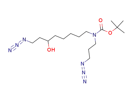 N-(tert-butyloxycarbonyl)-N-(3-azidopropyl)-8-azido-6-hydroxyoctylamine