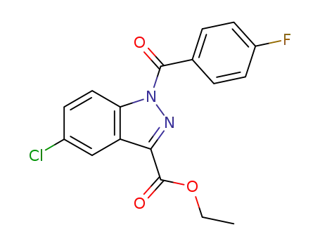 fluoro-5 N1-chlorobenzoyl 1H-indazole carboxylate d'ethyle-3