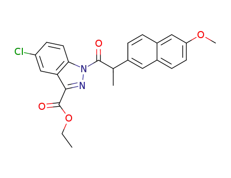 5-Chloro-1-[2-(6-methoxy-naphthalen-2-yl)-propionyl]-1H-indazole-3-carboxylic acid ethyl ester