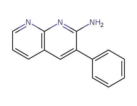 Molecular Structure of 5174-94-7 (1,8-Naphthyridin-2-amine, 3-phenyl-)