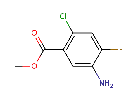 Molecular Structure of 141772-31-8 (5-AMino-2-chloro-4-fluoro-benzoic acid Methyl ester)