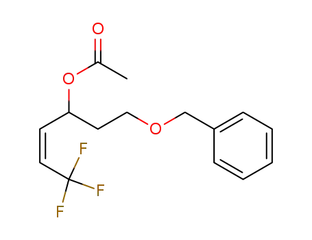 Acetic acid (Z)-1-(2-benzyloxy-ethyl)-4,4,4-trifluoro-but-2-enyl ester