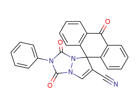 2-Phenyl-6-cyano-2,3-dihydrospiro[anthracene-9,5-pyrazolo[1,2-a]-1,2,4-triazole]-1,3,10-trione