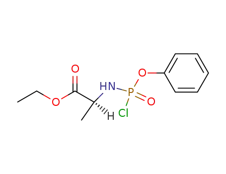 Molecular Structure of 245078-14-2 (L-Alanine, N-(chlorophenoxyphosphinyl)-, ethyl ester)