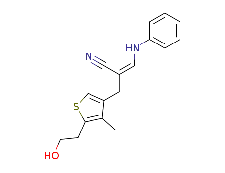 3-(2-Cyano-3-phenylaminoprop-2-en-1-yl)-5-(2-hydroxyethyl)-4-methylthiophene