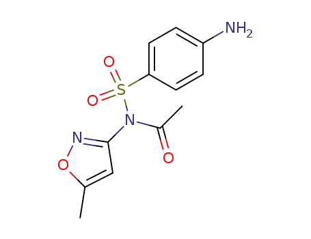 Molecular Structure of 18607-98-2 (N-[(4-aminophenyl)sulphonyl]-N-(5-methylisoxazol-3-yl)acetamide)