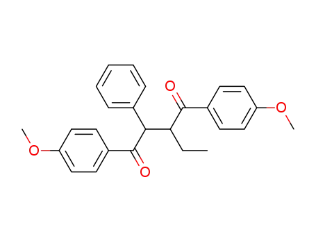 Molecular Structure of 381229-25-0 (1,4-Butanedione, 2-ethyl-1,4-bis(4-methoxyphenyl)-3-phenyl-)
