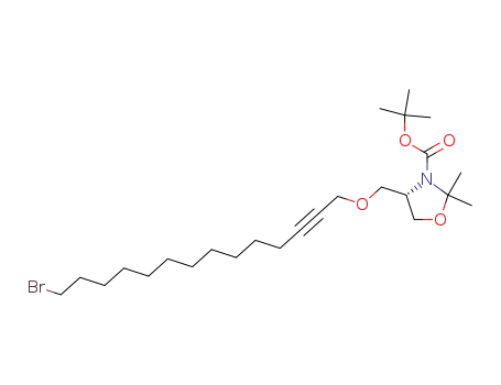 4-(14-bromo-tetradec-2-ynyloxymethyl)-2,2-dimethyl-oxazolidine-3-carboxylic acid tert-butyl ester