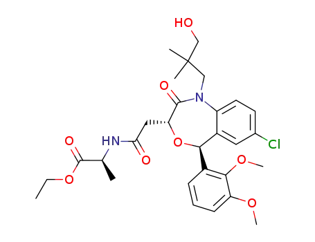 ethyl N-[[(3R,5S)-7-chloro-5-(2,3-dimethoxyphenyl)-1-(3-hydroxy-2,2-dimethylpropyl)-2-oxo-1,2,3,5-tetrahydro-4,1-benzoxazepin-3-yl]acetyl]-L-alaninate
