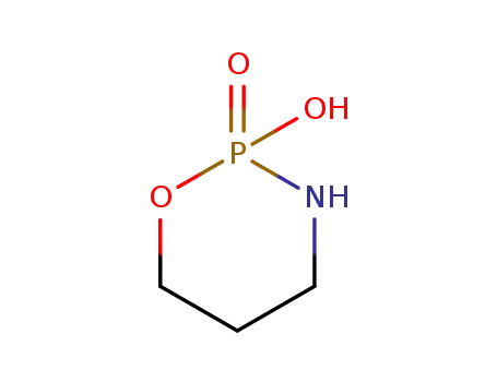 Molecular Structure of 45633-04-3 (2H-1,3,2-Oxazaphosphorine, tetrahydro-2-hydroxy-, 2-oxide)