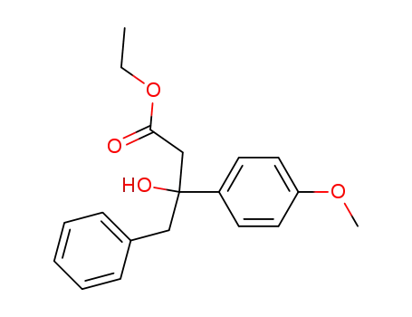 Molecular Structure of 171818-87-4 (Benzenebutanoic acid, b-hydroxy-b-(4-methoxyphenyl)-, ethyl ester)