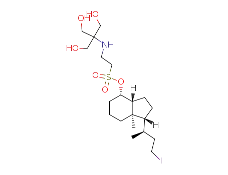 2-(2-Hydroxy-1,1-bis-hydroxymethyl-ethylamino)-ethanesulfonic acid (1R,3aR,4S,7aR)-1-((R)-3-iodo-1-methyl-propyl)-7a-methyl-octahydro-inden-4-yl ester