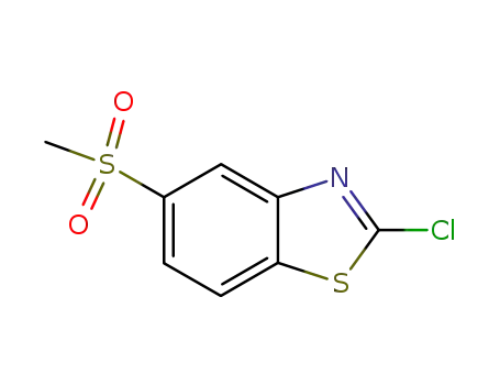 Molecular Structure of 61700-73-0 (Benzothiazole, 2-chloro-5-(methylsulfonyl)-)