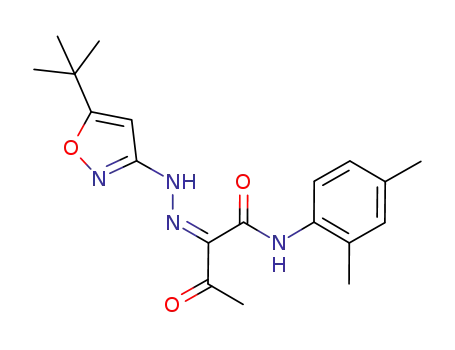 2-(2-(5-tert-butylisoxazol-3-yl)hydrazono)-N-(2,4-dimethylphenyl)-3-oxobutanamide