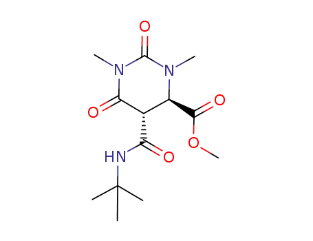 methyl trans-5-[(tert-butylamino)carbonyl]-1,3-dimethyl-2,6-dioxo-hexahydro-pyrimidine-4-carboxylate