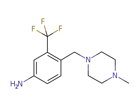 Molecular Structure of 694499-26-8 (4-(4-Methylpiperazinomethyl)-3-(trifluoromethyl)aniline)