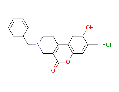 3-Benzyl-9-hydroxy-8-methyl-1,2,3,4-tetrahydro-chromeno[3,4-c]pyridin-5-one hydrochloride