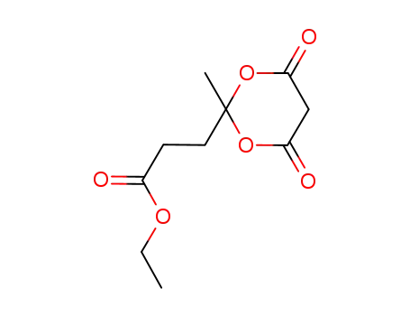 Molecular Structure of 871313-86-9 (1,3-Dioxane-2-propanoic acid, 2-methyl-4,6-dioxo-, ethyl ester)