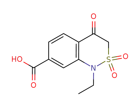 3,4-dihydro-1-ethyl-2,1-benzothiazin-4-one-7-carboxylic acid 2,2-dioxide