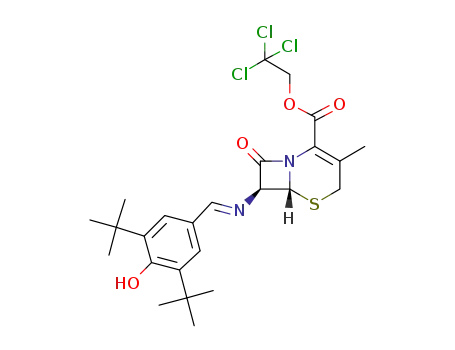 2,2,2-Trichloroethyl 7β-(4-hydroxy-3,5-ditert.-butylbenzylideneamino)-3-methyl-3-cephem-4-carboxylate