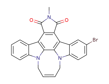 3-bromo-6-methyl-12,13-(but-2-en-1,4-yl)-12,13-dihydro-5,7-dioxo-6H-indolo[2,3-a]pyrrolo[3,4-c]carbazole