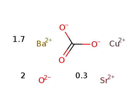 0.3Sr(2+)*1.7Ba(2+)*Cu(2+)*2O(2-)*CO3(2-)=Sr0.3Ba1.7CuO2CO3