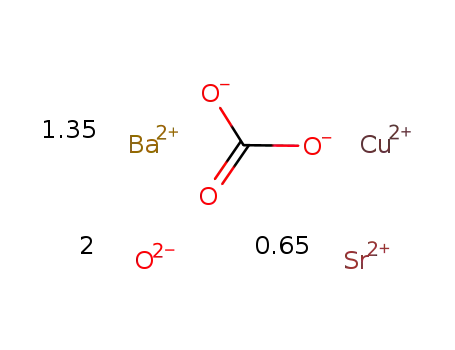 0.65Sr(2+)*1.35Ba(2+)*Cu(2+)*2O(2-)*CO3(2-)=Sr0.65Ba1.35CuO2CO3