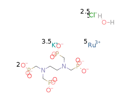K3.5{ruthenium(III)5(ethylenediamine-N,N,N',N'-tetramethylphosphonic)2Cl2.5}*5H2O