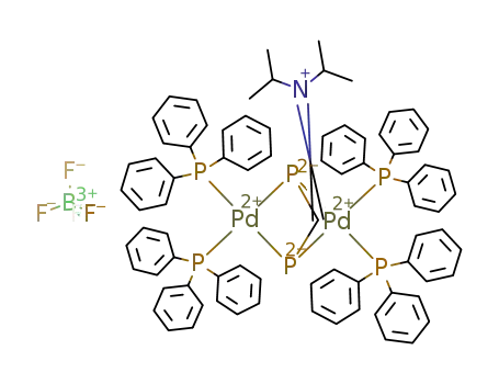 [((triphenylphosphane)2Pd)2(P2C(=N(iPr)2))](BF4)