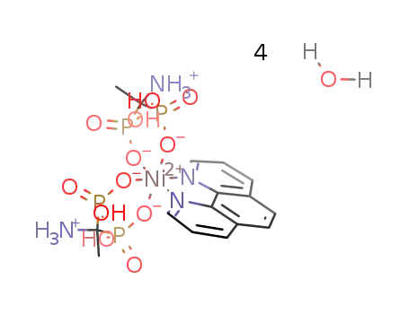 bis(1-aminoethylidenediphosphonic acid(-1H))(1,10-phenanthroline)nickel(II) tetrahydrate