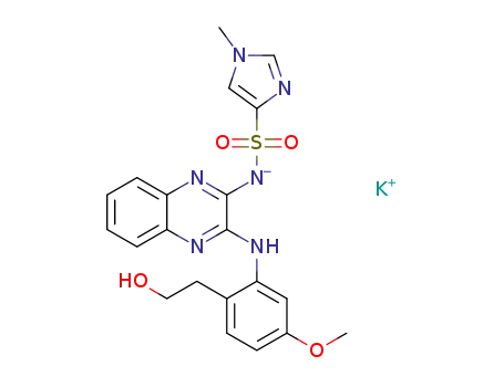 N-(3-{[2-(2-hydroxyethyl)-5-methoxyphenyl]amino}quinoxalin-2-yl)-1-methyl-1H-imidazole-4-sulfonamide potassium salt